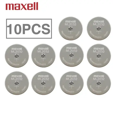 10PCS Originale-MAXELL ML2032 3V Batteria Al Litio Ricaricabile Sostituisce CR2032 DL2032 ECR2032 per la Scheda Madre A Distanza Orologio Giocattolo