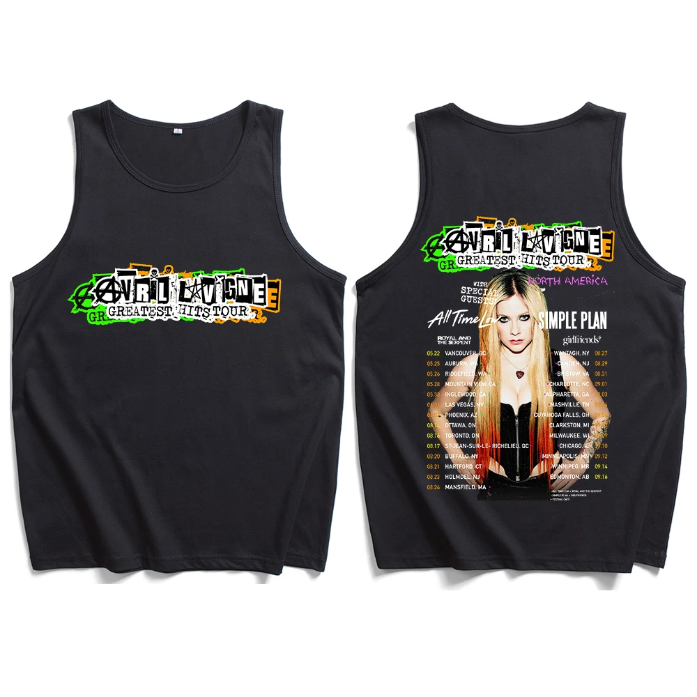 Avril Lavigne Tour 2024 Tank Tops Vest T-Shirt Man Woman Streetwear Fans Gift Tops