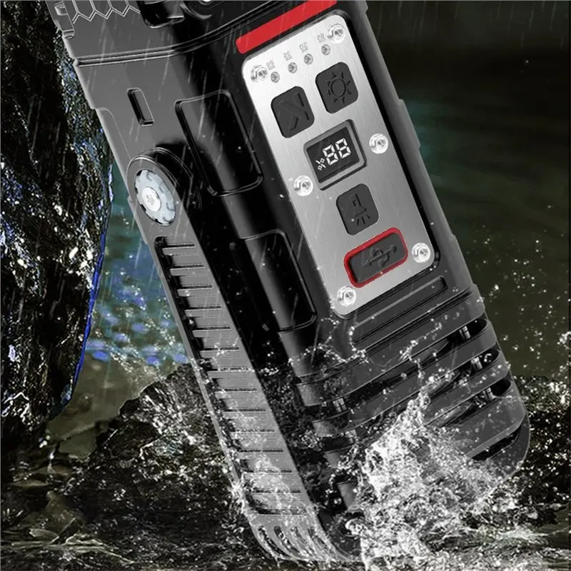 ABAE-High Lumens COB Light Multi-Function Rechargeable Work Light Flashlight For Camping Outdoor