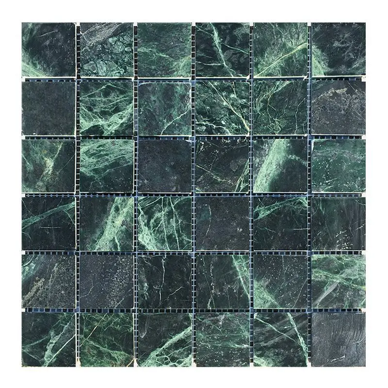 

Big flower green marble stone ceramic bathroom tile garden homestay pool