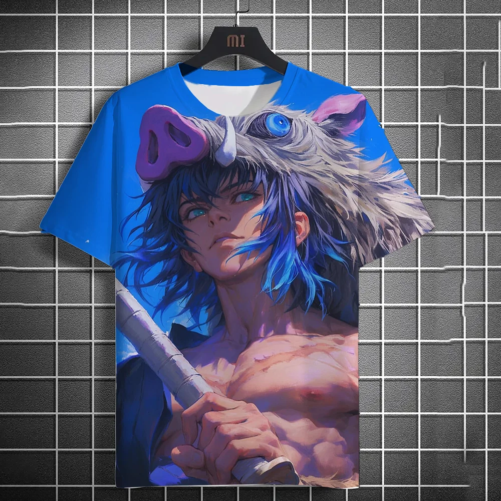 2024 New 3D Men's Anime Printed Fashion Casual Short Sleeve T-shirt Casual Anime Summer Short Sleeve New Casual T-shirt