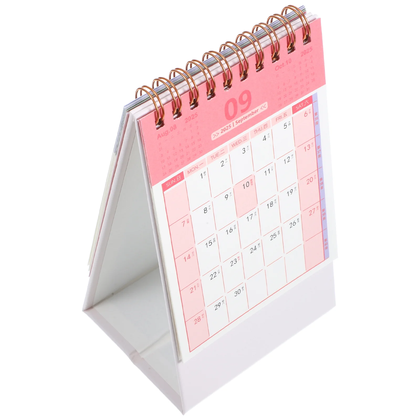 

Office Decor Desktop Calendar Delicate Month Supplies Pink Household Standing Portable