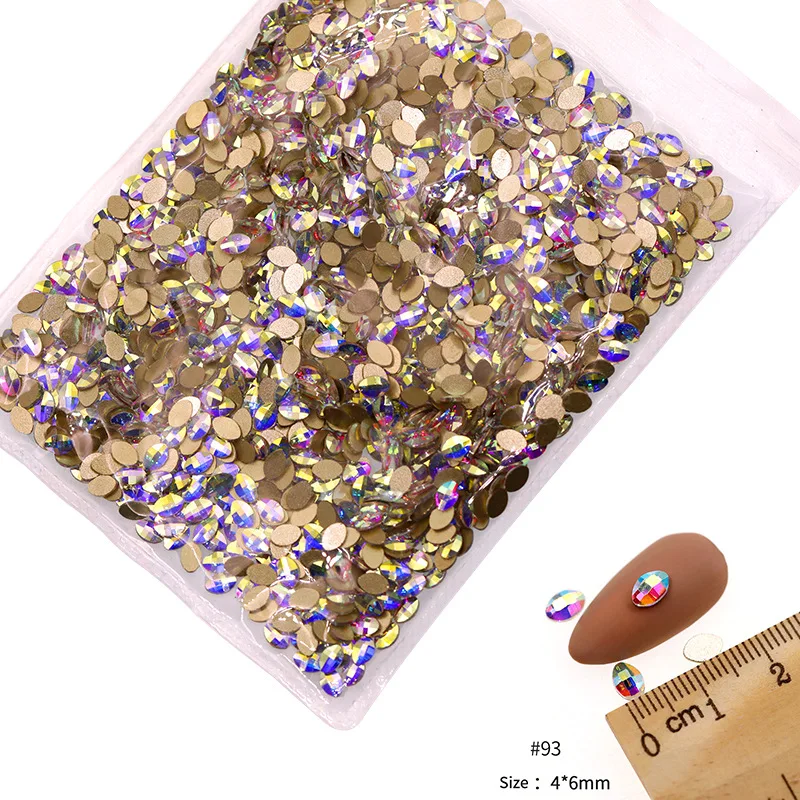 VDD 81-118 Großhandel 1440 Stück Glasrhinestones Kristall AB Flache Rückseite Glänzende Strass-Steine für DIY-Handwerk Nagelkunst-Zubehör – Detail 19