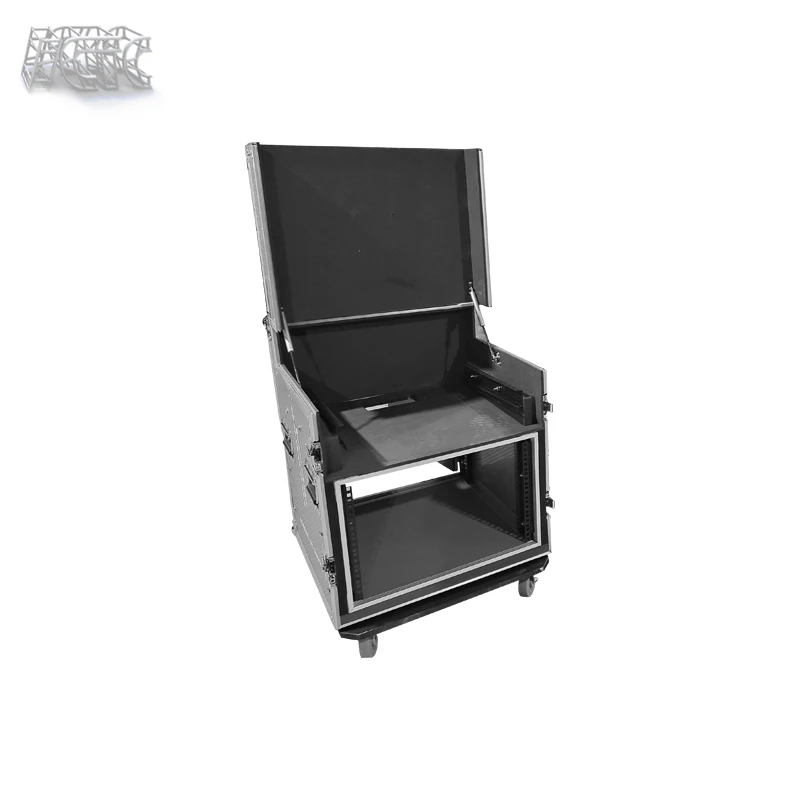 

Large capacity dj flight case with laptop tray