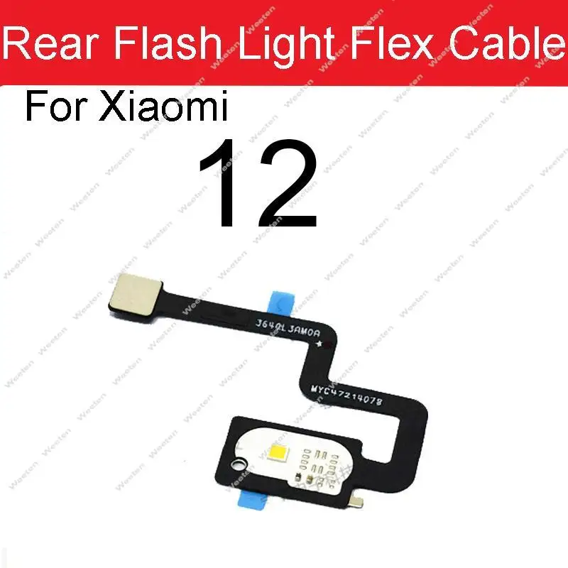 Back Flash Light Sensor Flex Cable For Xiaomi Mi 12 Mi 12 Pro Mi 12 Lite Rear Flashlight Ambient Light Flex Cable Replacement