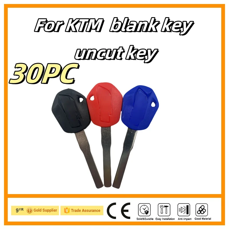 30pc For DUKE KTM390 200 250 125 690 990 125 EX250  RC125 Blank Key Motorcycle Replace Uncut Keys can be placed anti-theft chip