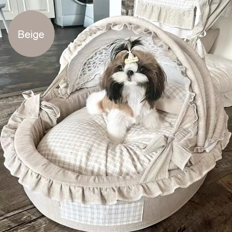 Fluffy Winter Warm Deluxe Dog Cat Pet Cradle Bed Sofa with Fleece Plush Fuzzy Velvet Puppy Kitten Princess Luxury Items