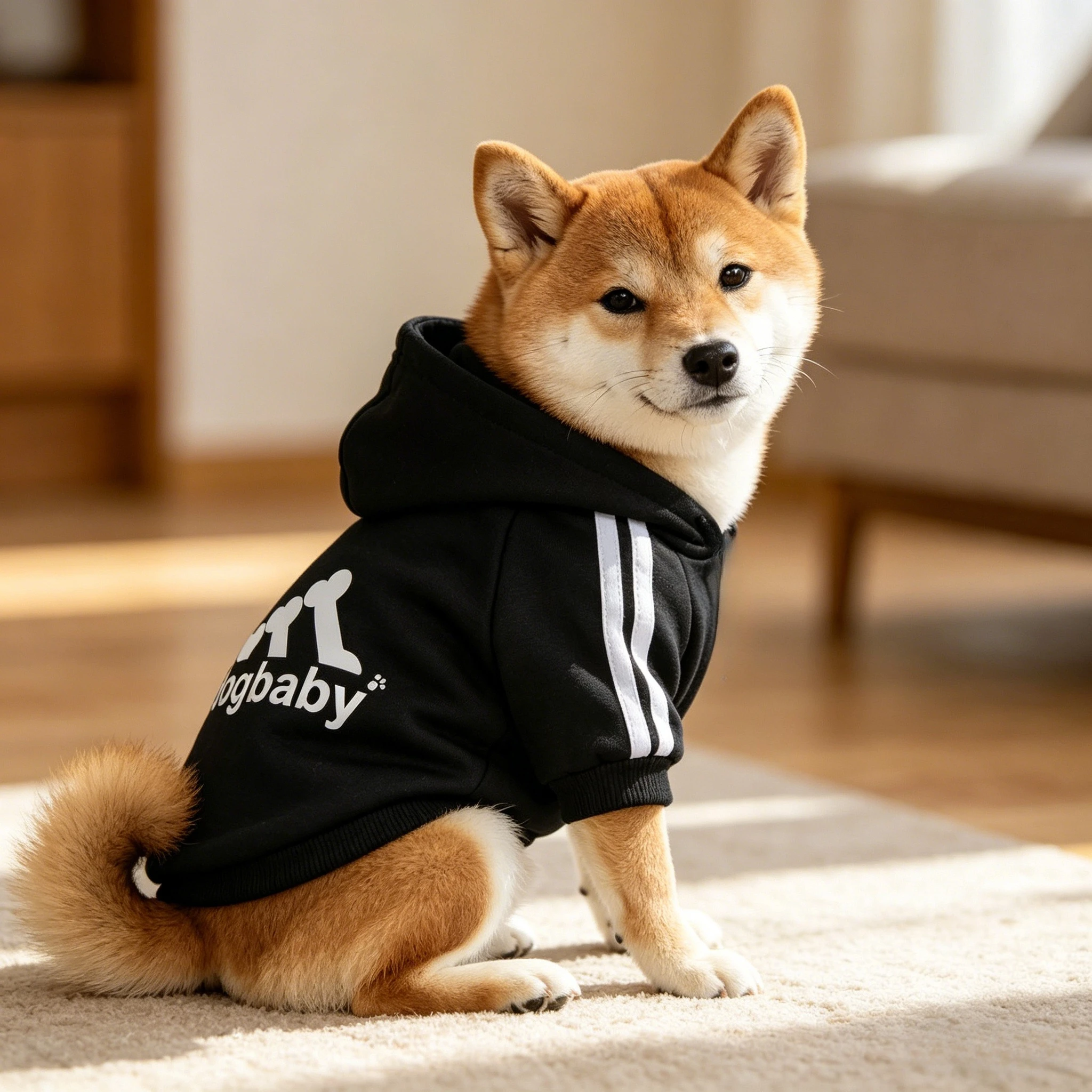 Sudadera con Capucha para Perro Adidog, Abrigo para Mascotas para Otoño e Invierno, Chaqueta para Perro Mediano y Grande, Suéter para Cachorro Bulldog Francés