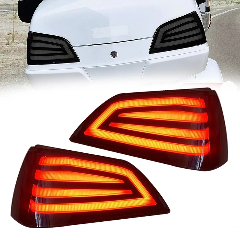 

Motorcycle Trunk Turn Signal Tail Light Lens Cover Turn Signals Brake Lights Lens Cover For Goldwing GL1800 2001-2012