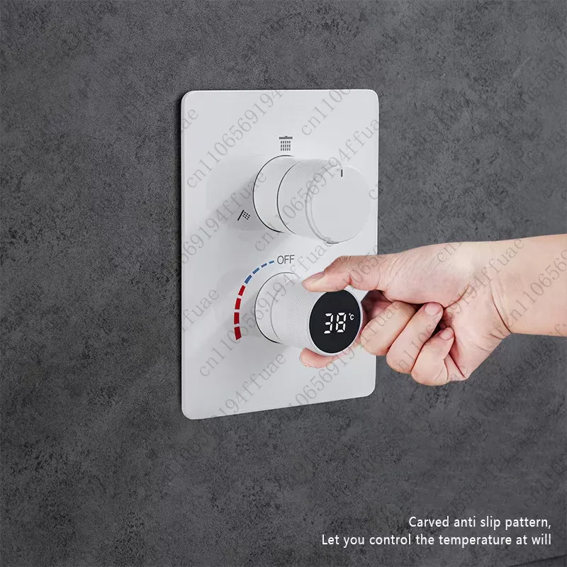 Shower Diverter New Brass Thermostatic Pressure-Balanced Mixer Valve With Matte Black Trim