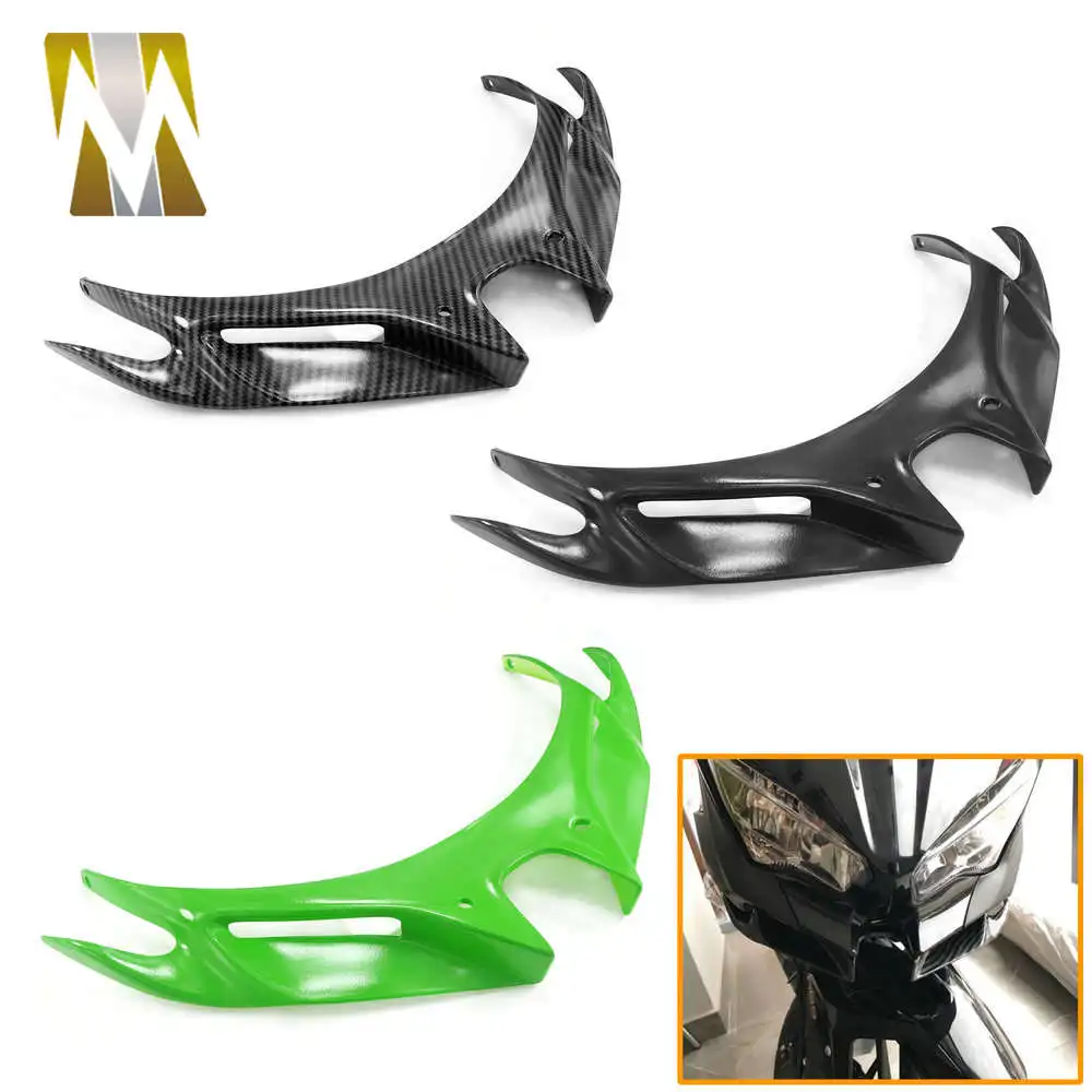 For Kawasaki Ninja 400 Ninja400 2018-2023 Motorcycle Front Mouth Shell Cover Fairing Pneumatic Winglets Tip Wing Protector Parts