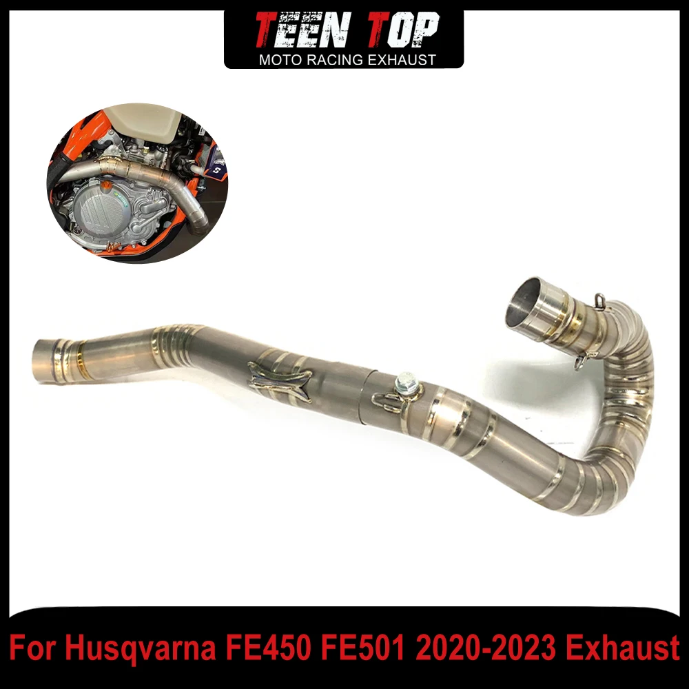 For Husqvarna FE501 FE450 2020-2023 Exhaust Pipe 50.5mm Motorcycle Exhaust Escape For KTM 450/500 EXC-F 450/500 XCF-W Titanium