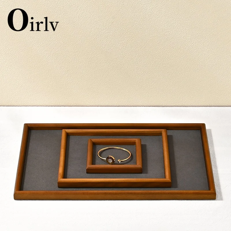 Retro Solid Wood Jewelry Display Tray