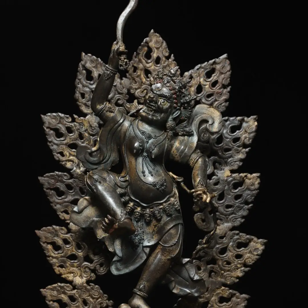 Antique Bronze Vajravarahi Statue Tibetan Buddhist Tantric Dakinis Buddha Figurine Home Altar Decor Ornament