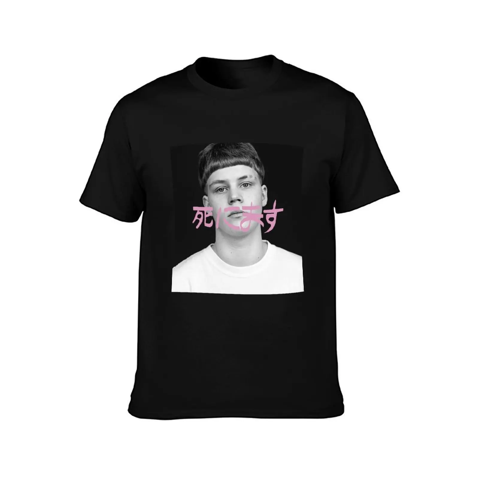 Yung Lean sad handwritten japanese T-Shirt Casual Daily Wear Short Sleeve Top T-Shirt