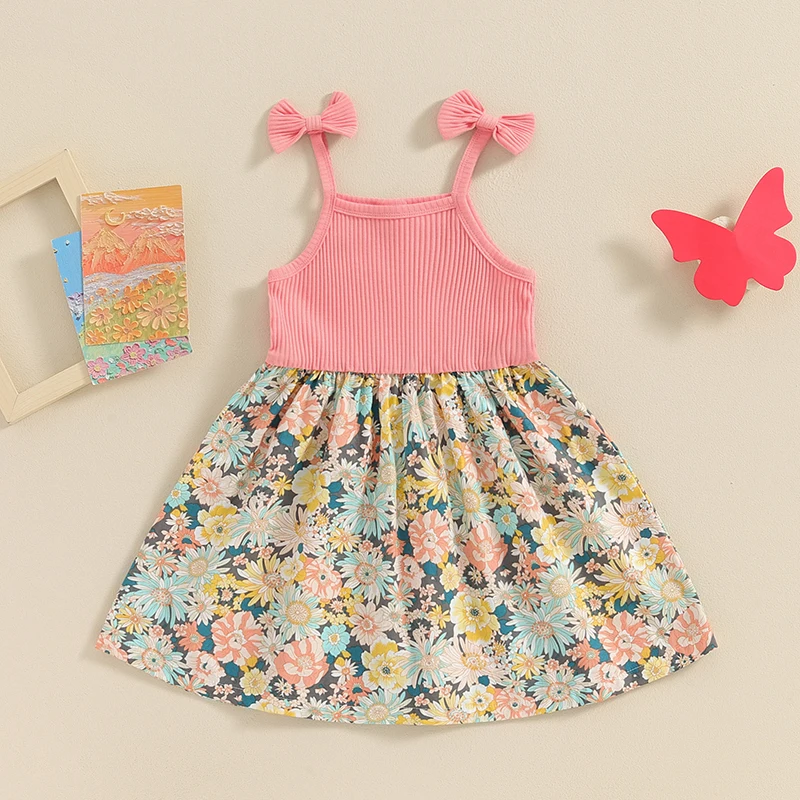 0-5 Years Fernvia Toddler Newborn Baby Girl Princess Formal Strap Dresses Summer Clothes Cute Floral Sleeveless Dress Outfits