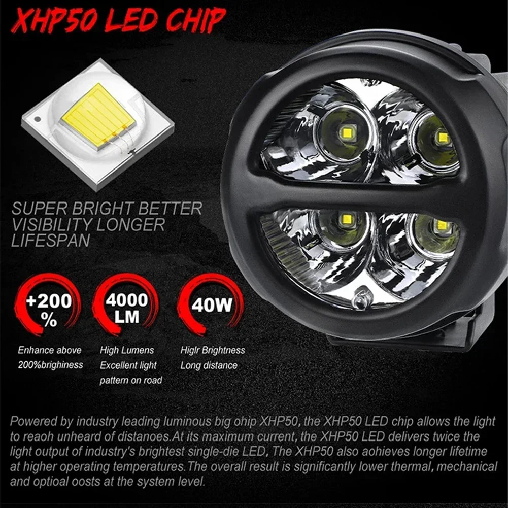 

Light Bar Work Light Car 1pcs 2 Pin 3inch Round 4000LM 40W 6000K White DC 10V-30V For SUV ATV Offroad Fog None