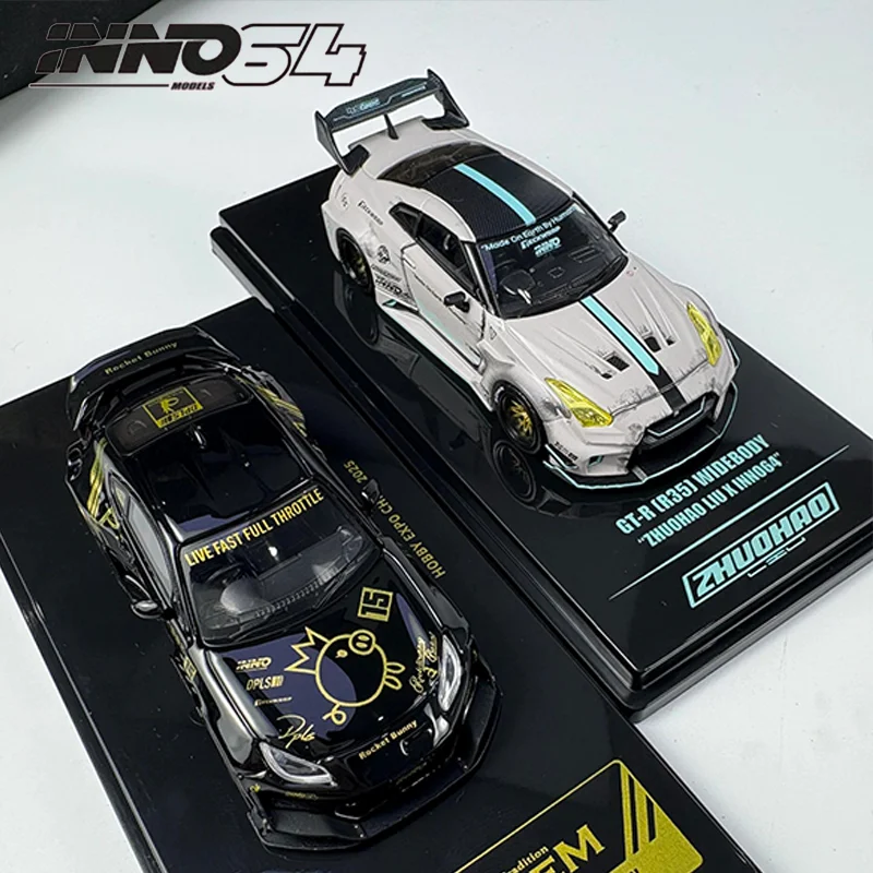 신규 입고 Inno 1:64 Gtr R35 로켓 래빗 토요타 Gr86 Hec 2025 시뮬레이션 합금 자동차 모델 커스텀 어린이 장난감 수집품 선물