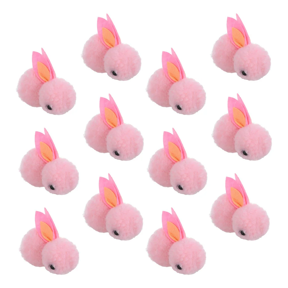 

12 Pcs Pendant Decorate Plush Bunny Child Stuffed Animal Miniature Animals Christmas Tiny Rabbit Toy