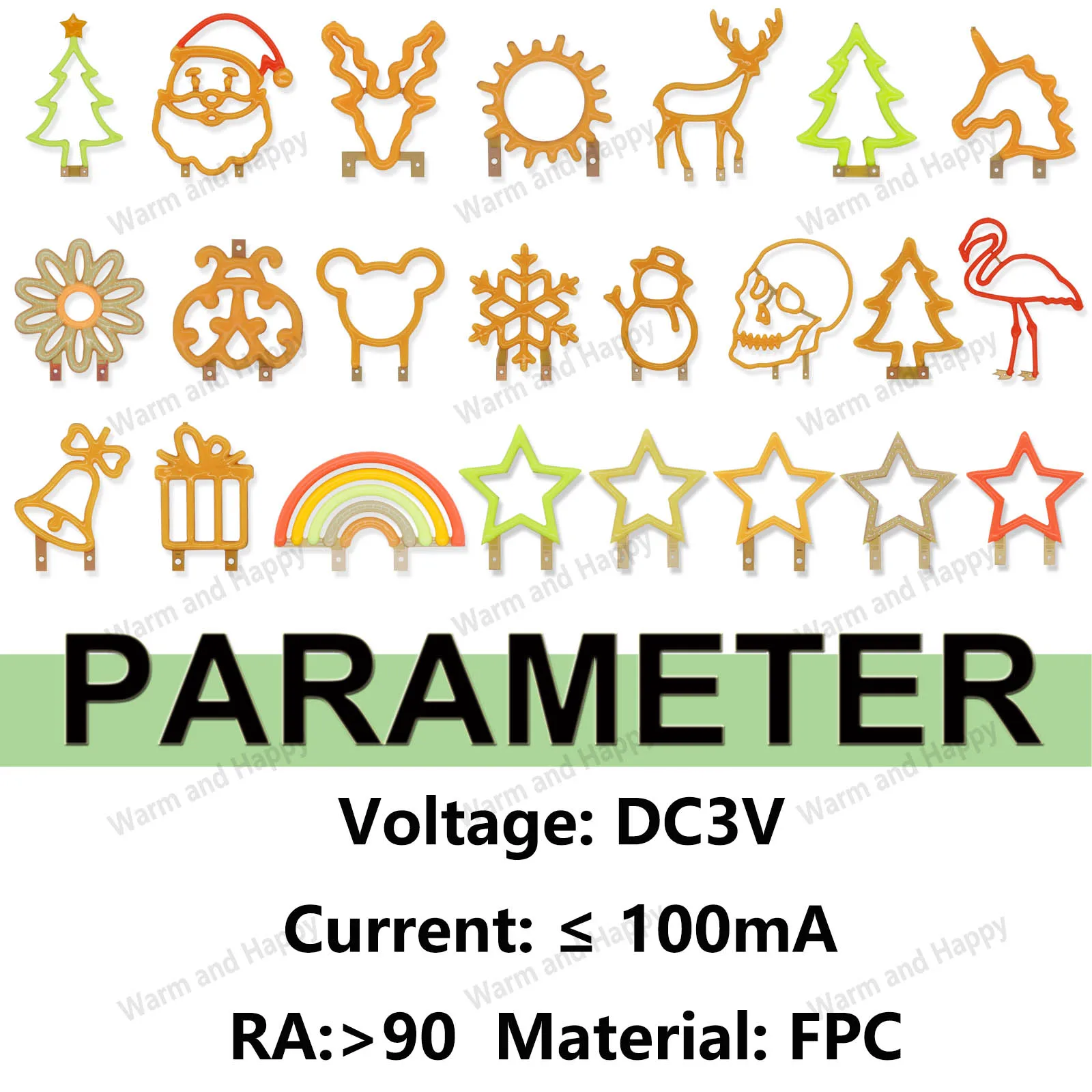 LED Creative Decorative Art Filament DC3V Irregular Filament Bulb 100mA Christmas Day and Night Light Neon Atmosphere Light DIY