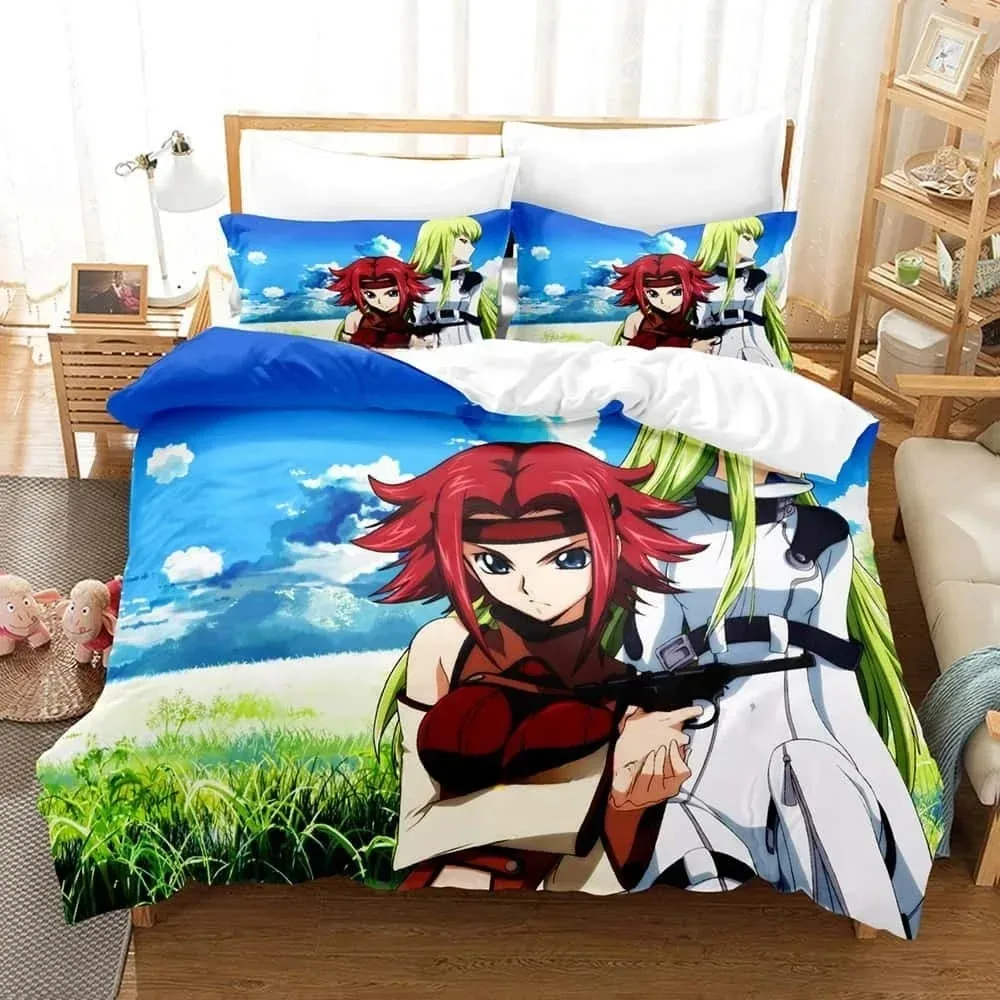 

3D Cartoons Code Geass Bedding Set Single Twin Full Queen King Size Bed Set Adult Kid Bedroom Duvet cover Sets For Home Textiles