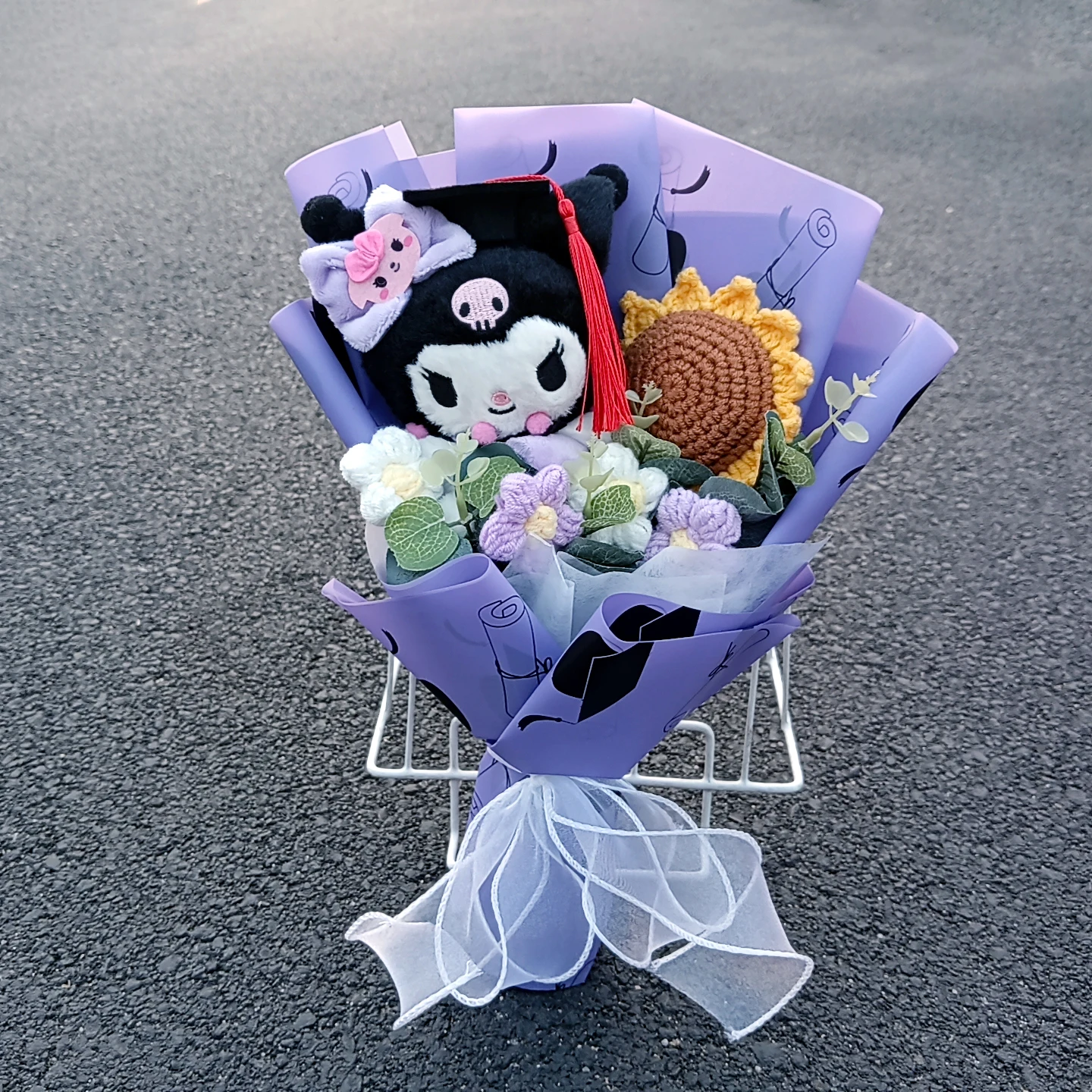 Presente de formatura Kuromi Olá Kitty Buquê Minha Melodia Cinnamoroll Com Girassol Natal Presente de Aniversário do Dia dos Namorados