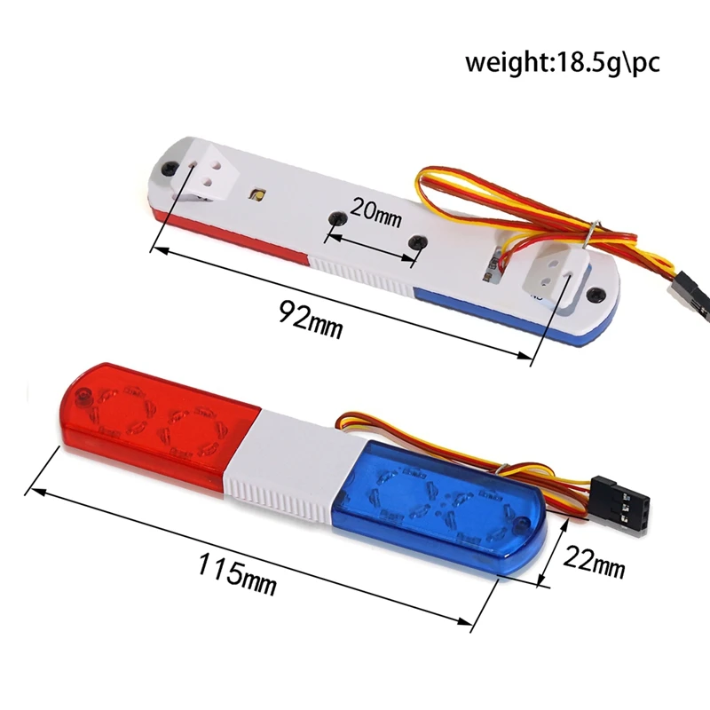 BNVN-Flash сигнальная лампа светодиодная полицейская машина яркий свет для 1/10 RC D12 HSP, Traxs осевые детали для обновления автомобиля
