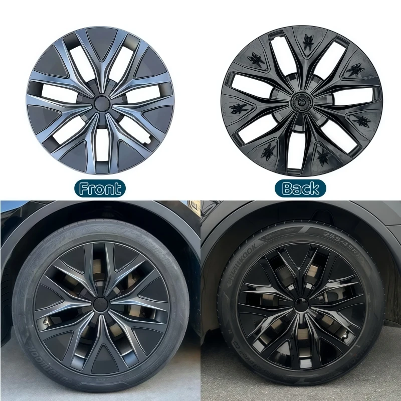 4PCS 19 Zoll Radkappe Leistung für Tesla Modell Y 2018-2024 Radkappen Automobil Ersatz Radkappe Vollrand Abdeckung Zubehör – Detail 8