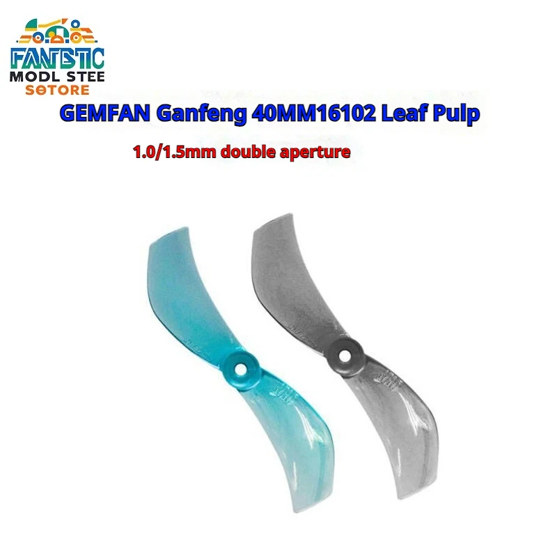 Gemfan Qianfeng 40mm 1610-2 Hoja 1,6 pulgadas Hélice de largo alcance de 2 palas Longitud 1s Modelo resistente plegable sin escobillas Ala fija