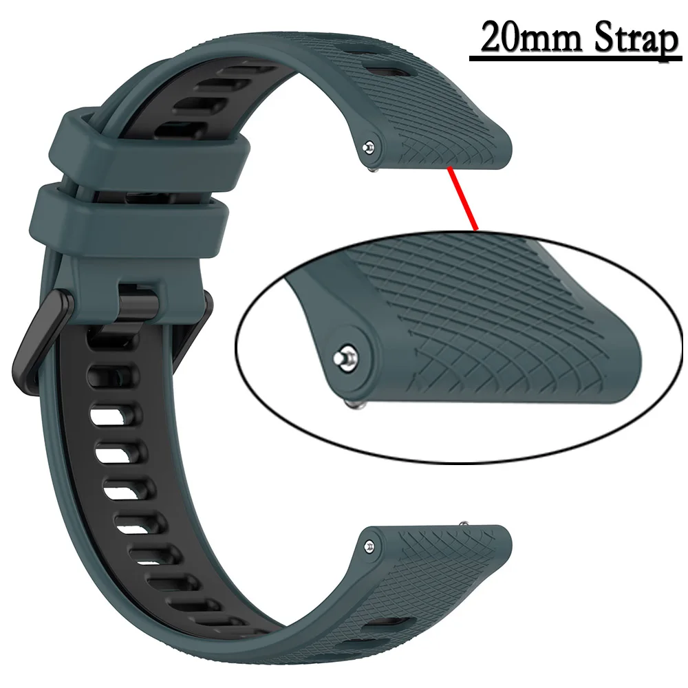 Silikon band 20mm für Garmin venu sq2 | venu 2plus | vivo active 3/3t/3m/5 | Vorläufer 245/645 Armband Armband Zubehör