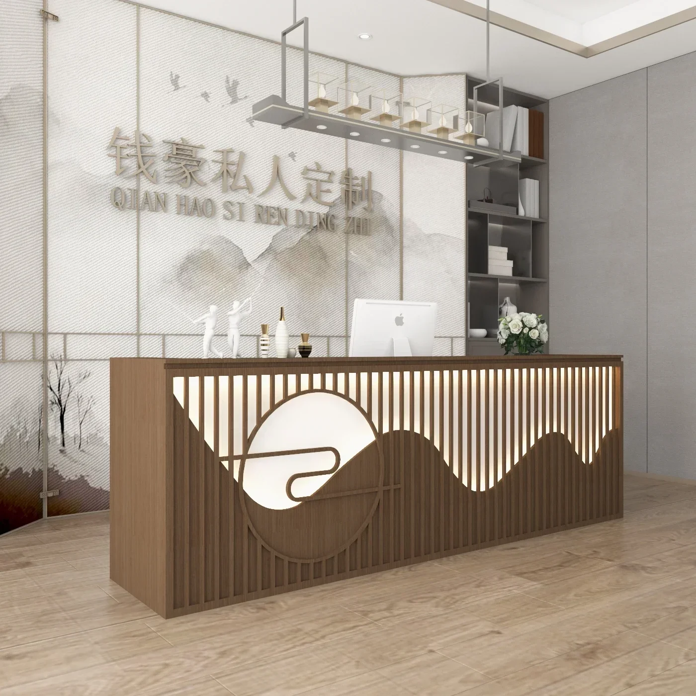 Checkout page counter Chinese store reception Small multi-function Beauty salon front desk  мебель для салонов красоты