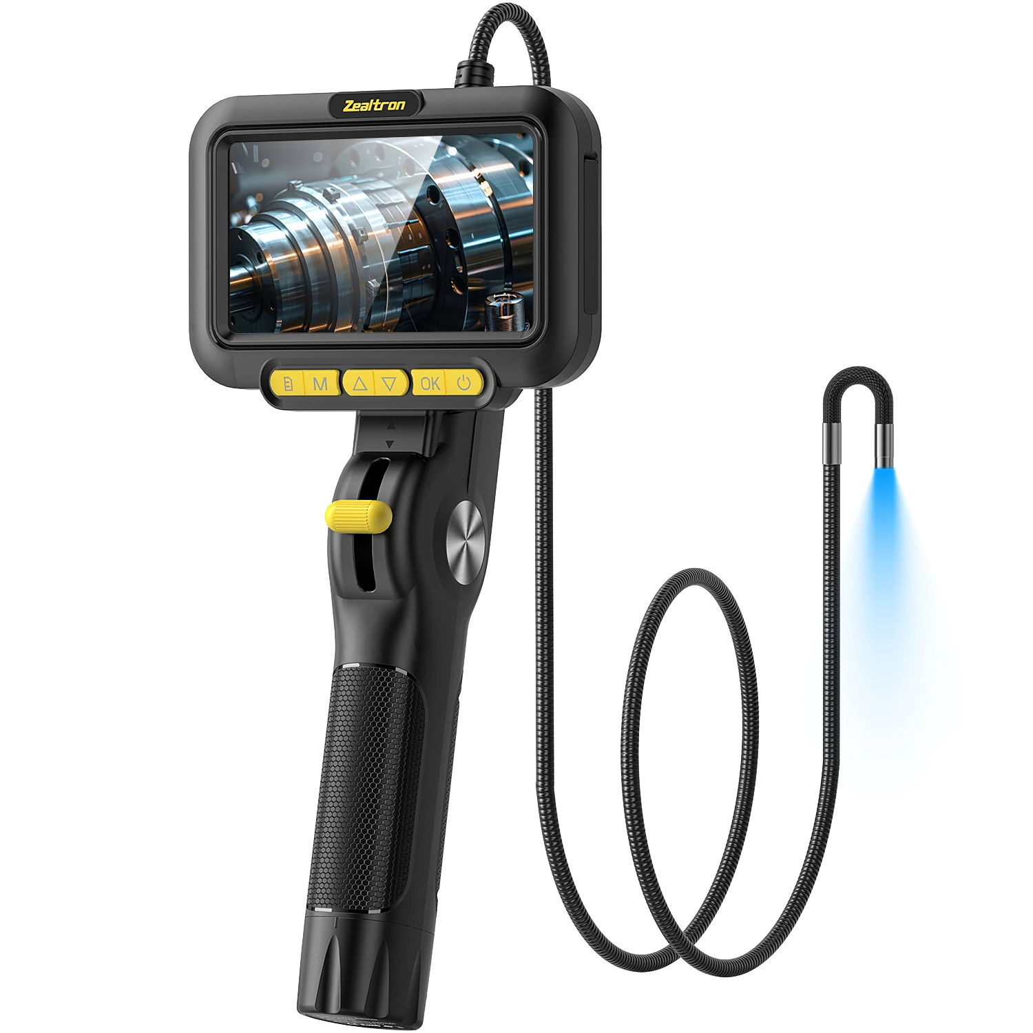 

2-Way Articulating Endoscope 6.2mm Lens 5’’ Screen 360° 180° Joystick Two Way Steering Rotation Camera Car Inspection Borescope