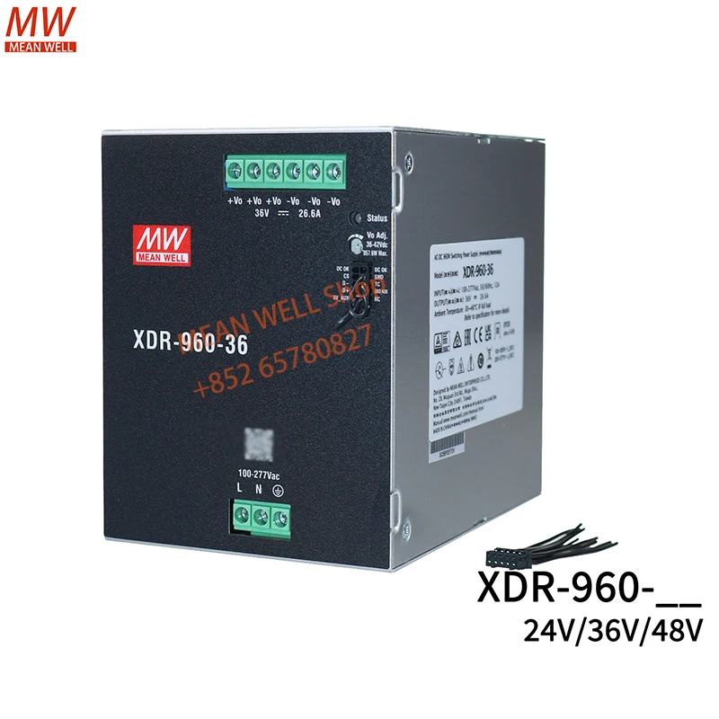 MEAN WELL XDR-960E-24 XDR-960E-36 XDR-960E-48 Switching Power Supply 960W AC/DC High-End Ultra SlimIndustrial DIN Rail Power