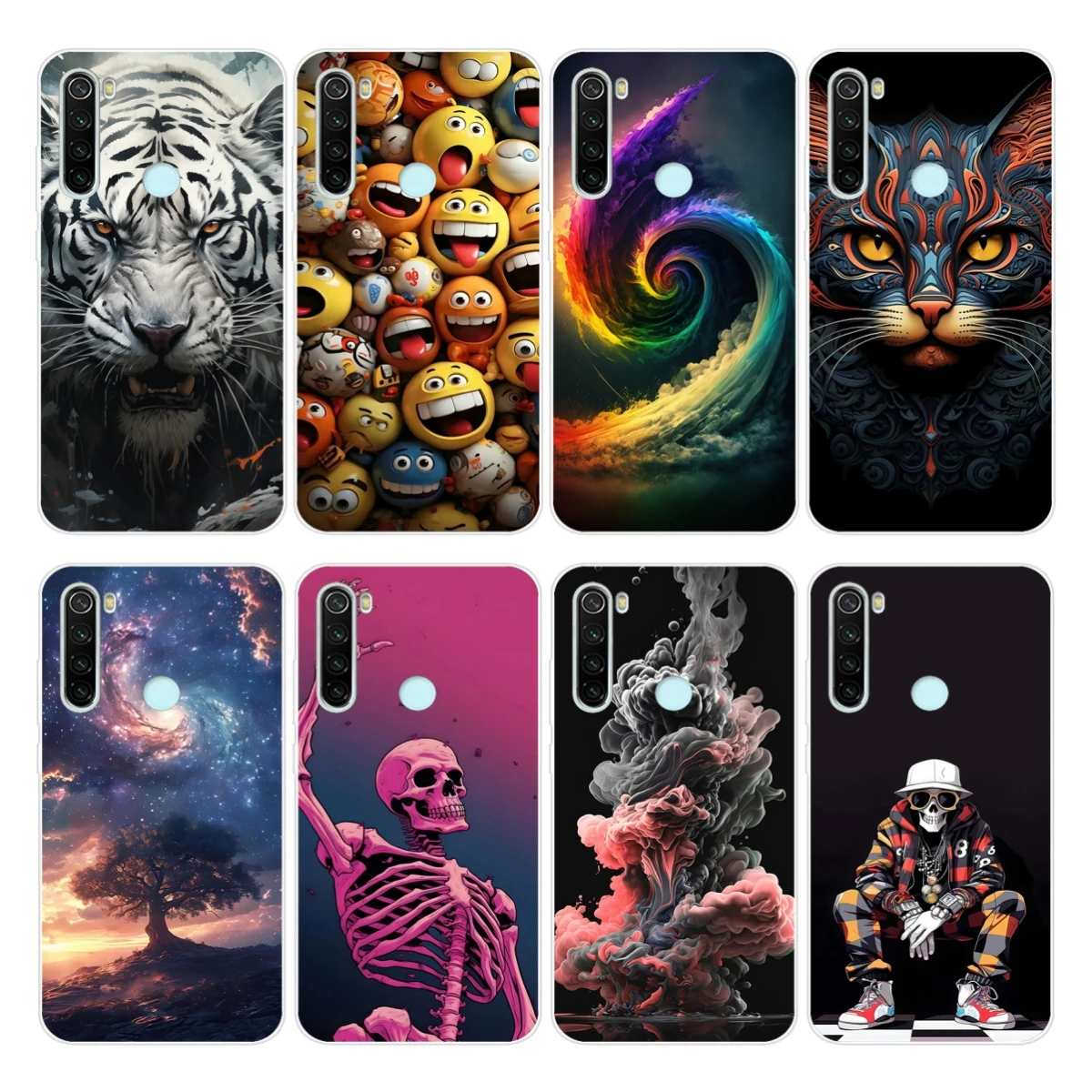 For Xiaomi Redmi Note 8 2021 / 8T Back Cover Silicone Phone Case For Redmi Note 8T Note8T 8 T Funda Note8 Pro Coque Bumper Shell