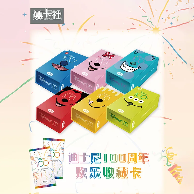 Card Fun Disney 100 Joyful Card for Children Mickey Friends Cheerful Times Card Hotbox Anime Flash Card Collection Kids Toy Gift