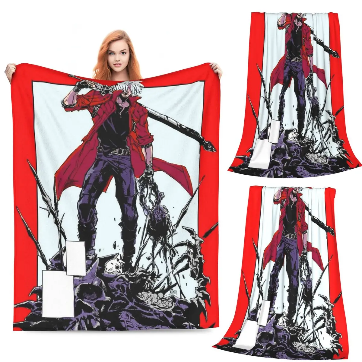 

Dante - Devil May Cry Blanket Flannel Sofa Throw Blanket Lightweight for Couch Bedding Outdoor Throws Bedspread Quilt