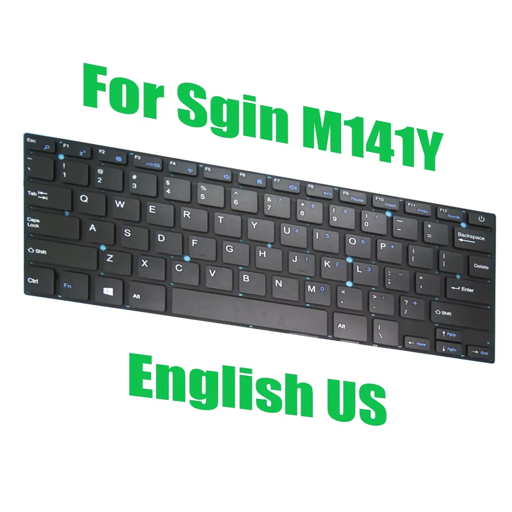 

For Sgin M141Y Laptop Keyboard English US Black Without Backlit New