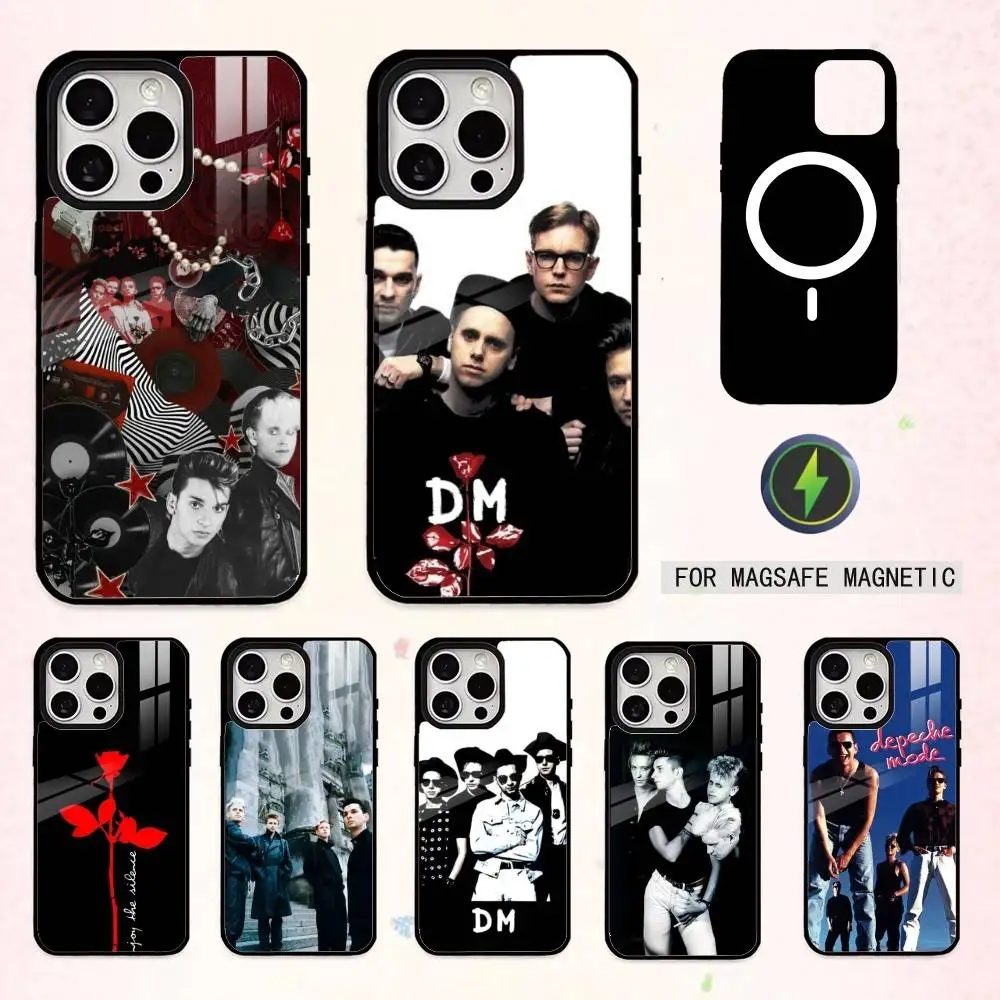 

D-Depeche Mode Phone Case For iPhone17,16,15,14,13,12,11 Plus,Pro Max Magnetic For Magsafe Wireless Charging