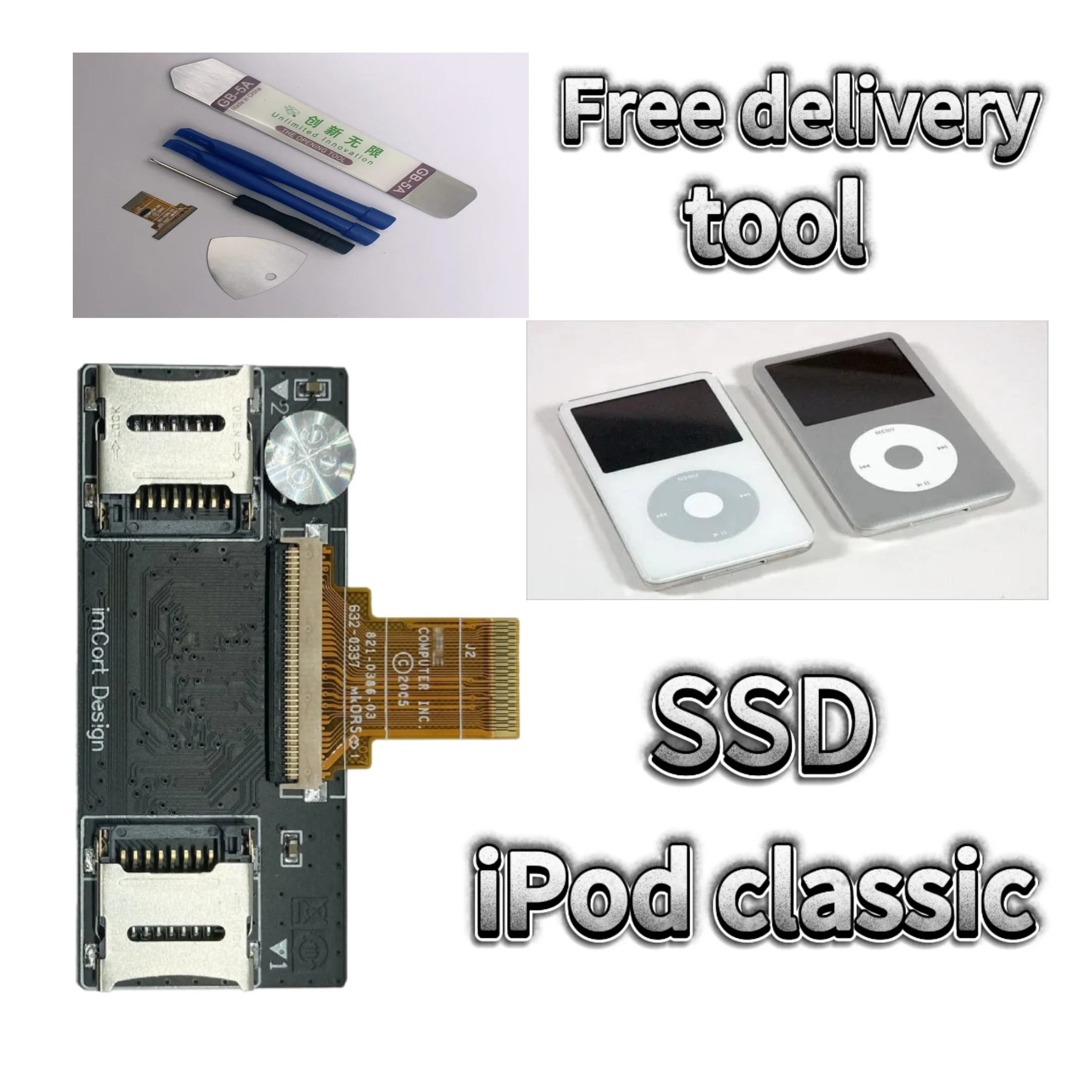 Адаптер iFlash Double Card Micro SD Ipod Classic 5th 30GB 5.5th 60GB 80GB 6th 80GB 160GB 6.5th 120GB 7th 7.5th 160GB IPC IPV