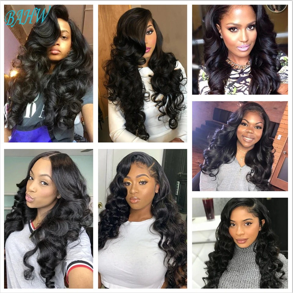 12A Brazilian Loose Wave Bundles With 13x4 Lace Frontal 100% Virgin Human Hair Loose Wave Bundles With 4x4 Closure Natural Color