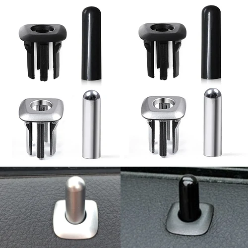 Imagen 1 del producto Pestillo de pestillo de puerta ABS Interior de coche, cerradura de puerta de seguridad, tapa de perilla de tornillo para BMW 5 Series F10 F11 2010 2011 2012 2013 2014 2015