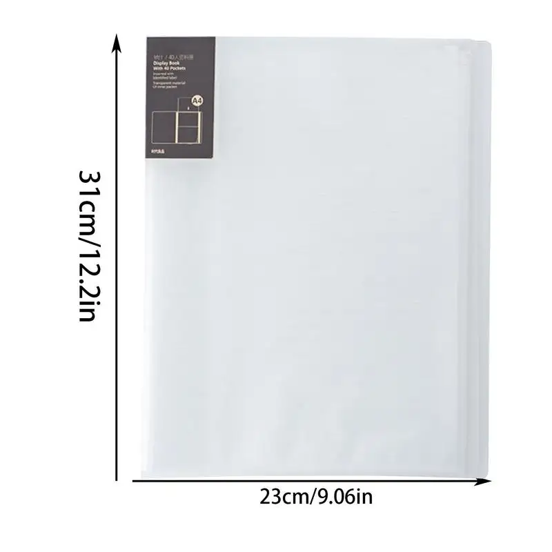 Cartelle di file Cartella di file di carta tascabile Organizzatore Cartella di archiviazione dall'aspetto elegante e semplice per ricevute File Script Papers