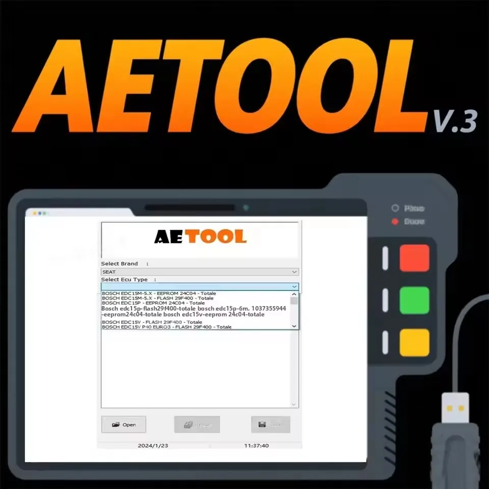

2025 AETOOL V1.3 Herramienta de Decodificación de ECU, Eliminación de Inmovilizador y EEPROM, Descarga de ECU V1.3, Cálculo de P