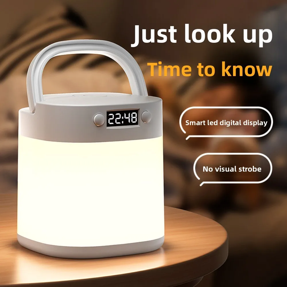 

Dimmable LED Night Light Eye Protection Remote Control Reading Table Lamp Rechargeable Clock Time Display Bedside Lamp