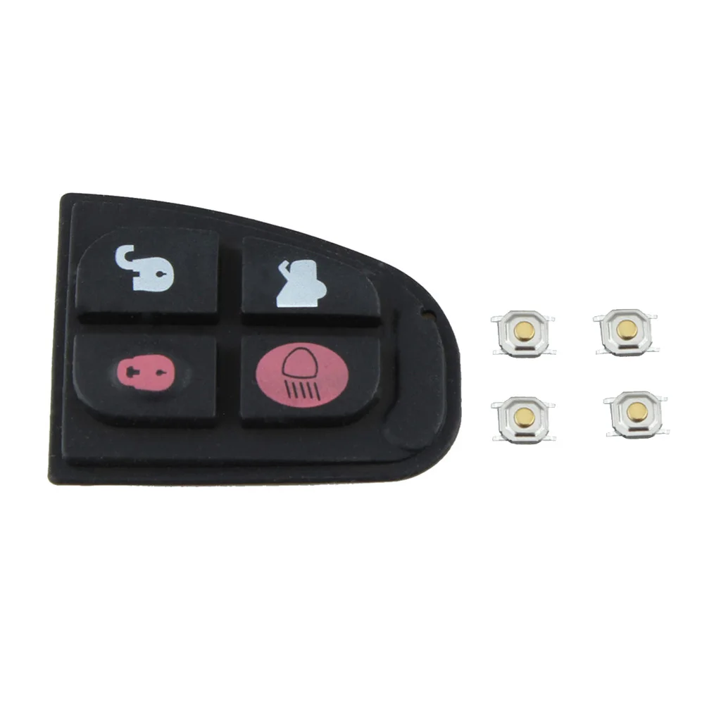 Remote Control Keychains Case 4 Buttons Rubber Pad for XF E S, Black Color