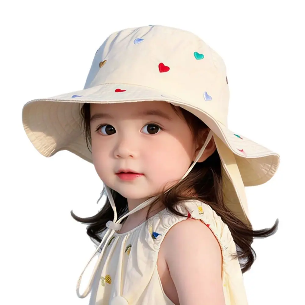 

Cartoon Print Children Quick-drying Hat Quick Drying Breathable Kids Sun Hat Thin with Shawl Children Bucket Hat Children Use