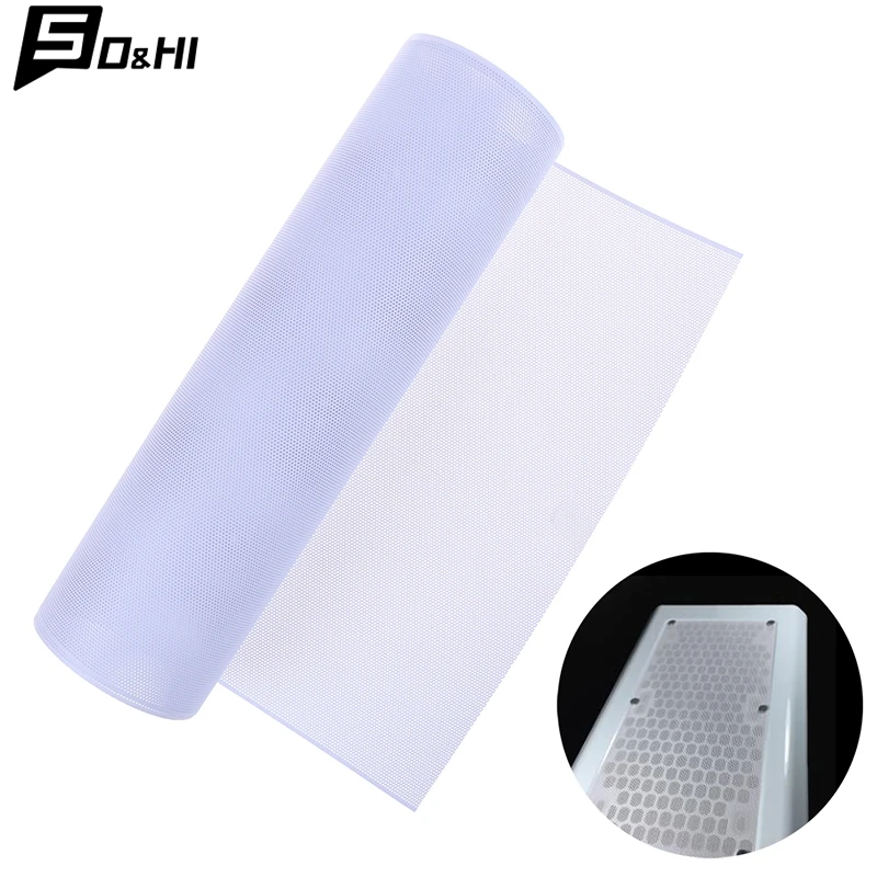 White Computer Mesh Case Fan Cooler PVC Dust Filter Case Dustproof Cover Chassis Dust Net Magnetic Strip 30 * 100cm