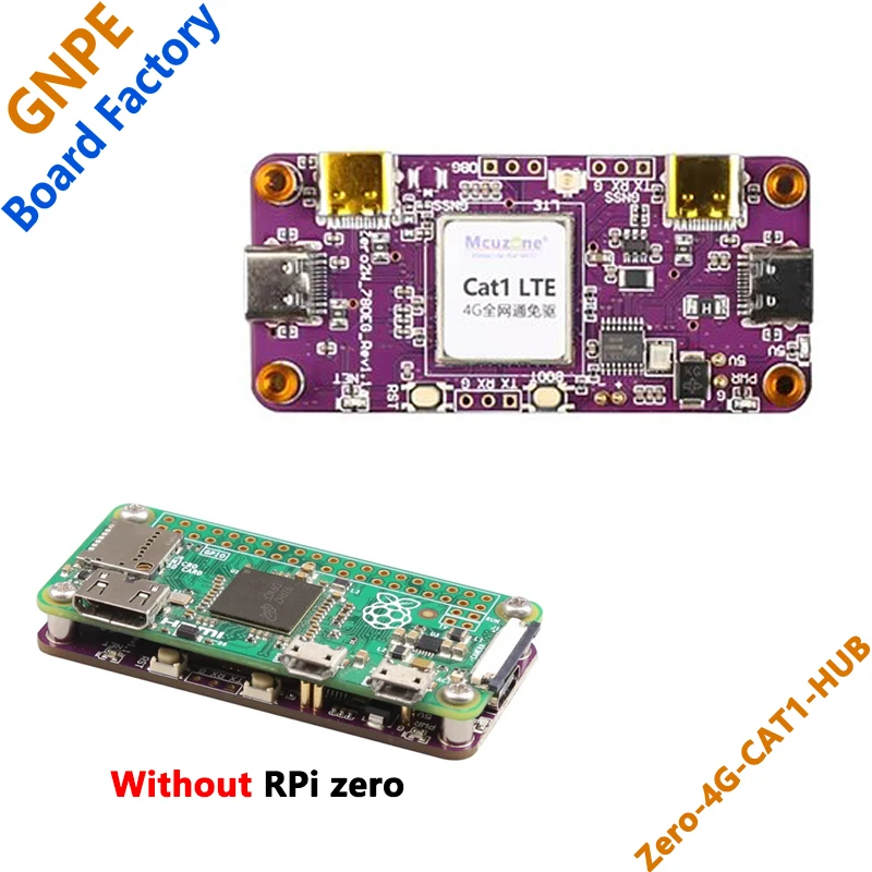 Raspberry Pi Zero 4G Cat1-Hub  With USB Expansion board  LTE/GPS/EA/EU also For Zero 2W