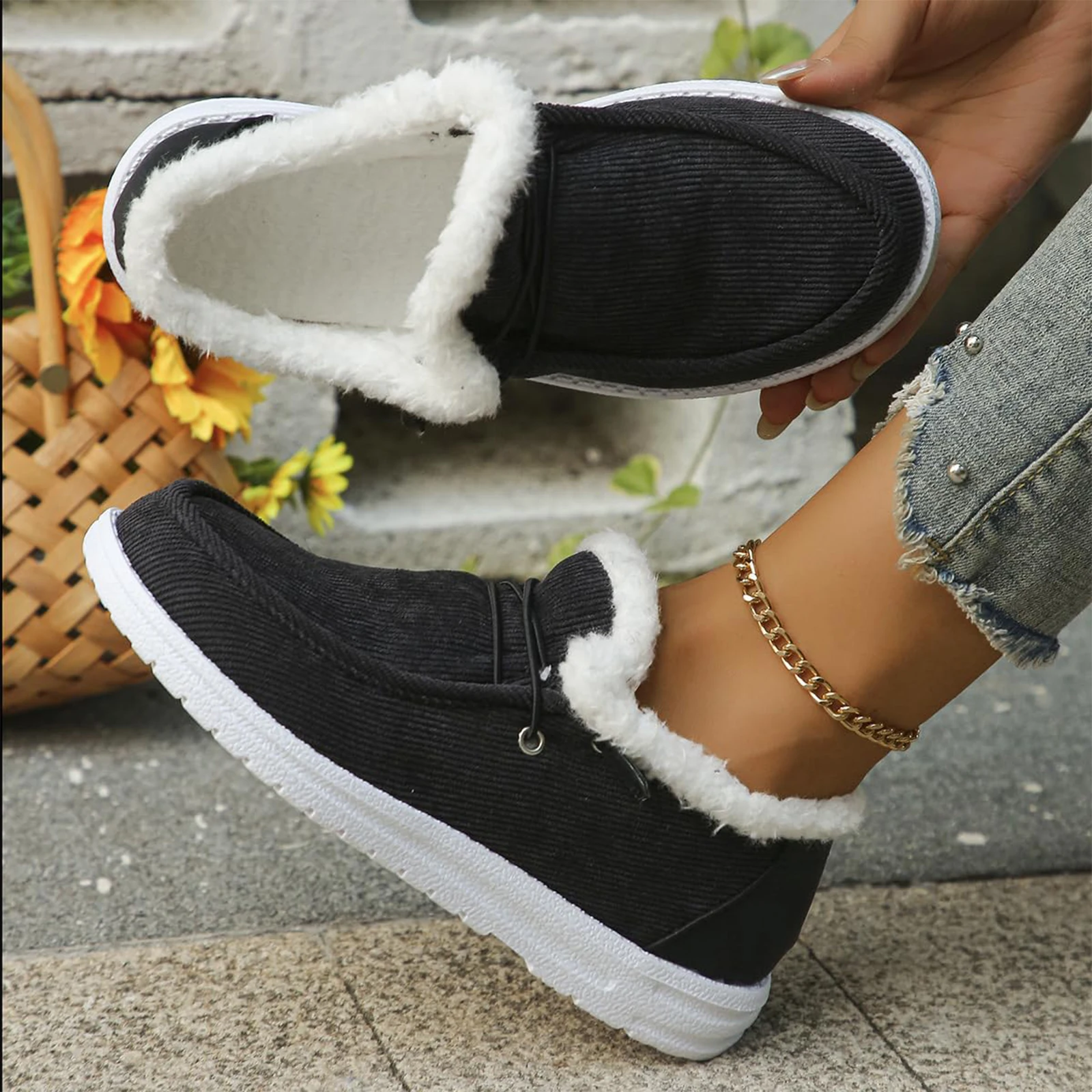 

Casual Flats Cotton Boots Winter New Sport Platform Fashion Work Shoes Women Winter New Comfortable Plush Boots