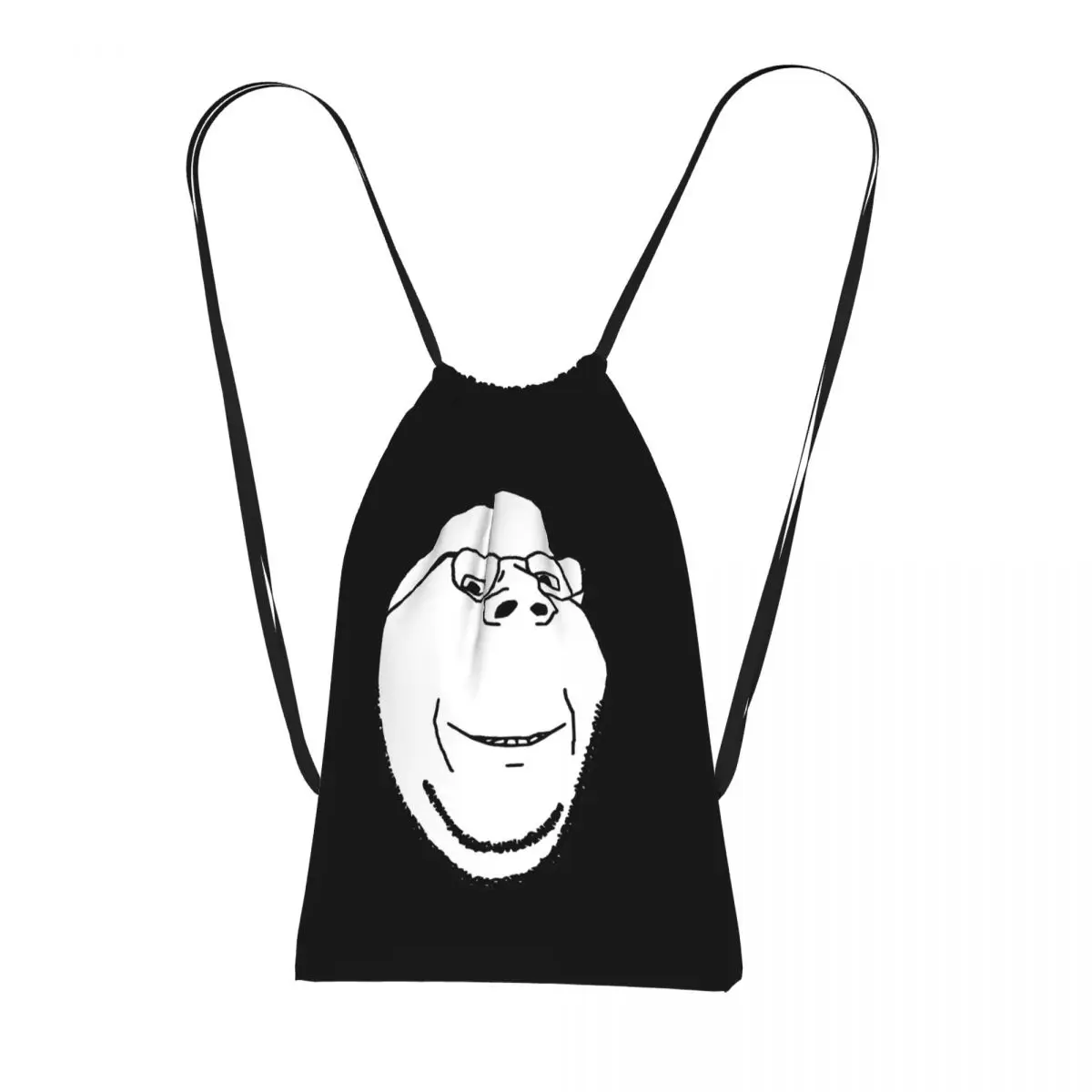 

Smiling Wholesome Wojak Soyjak Backpacks Fashion Drawstring Bags Shoes Bag Book Bags for Travel Students